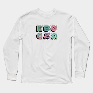 Vintage Retro Futuristic Pastel Color Long Sleeve T-Shirt